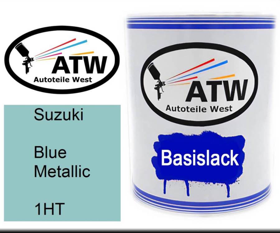 Suzuki, Blue Metallic, 1HT: 1L Lackdose, von ATW Autoteile West.